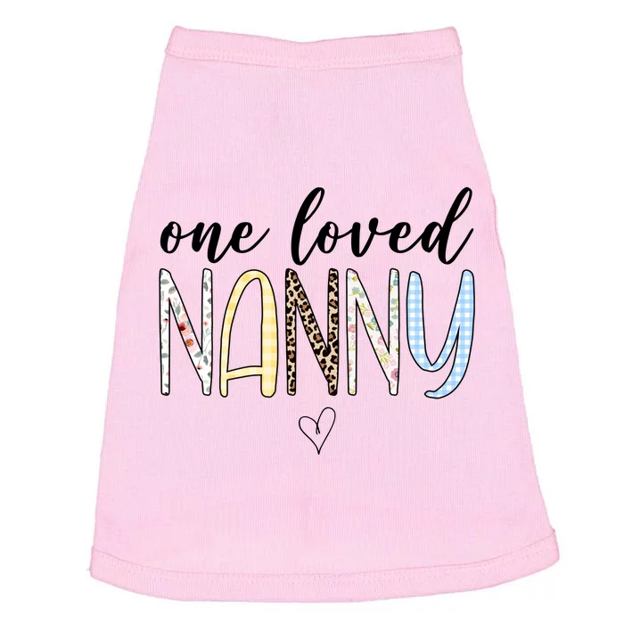 One Loved Nanny Cute Gift Doggie Tank