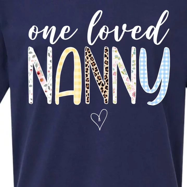 One Loved Nanny Cute Gift Sueded Cloud Jersey T-Shirt