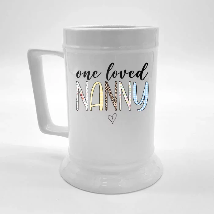 One Loved Nanny Cute Gift Front & Back Beer Stein