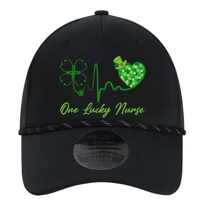 One Lucky Nurse Scrub RN ICU ER St Patricks Day Nurses Funny Performance The Dyno Cap