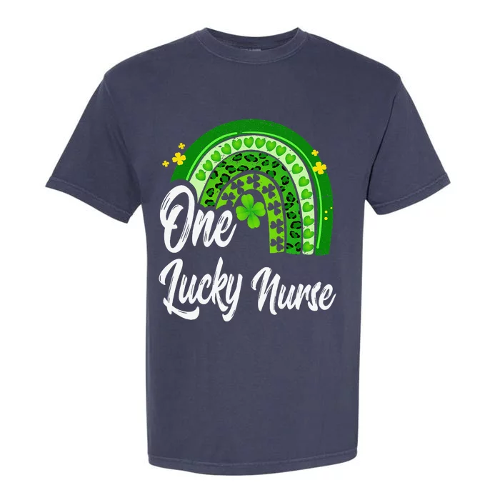 One Lucky Nurse Scrub RN St Patricks Day Nurses Women Garment-Dyed Heavyweight T-Shirt