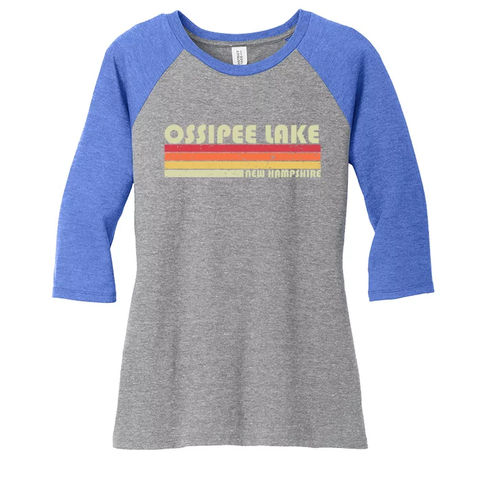 Ossipee Lake New Hampshire Funny Fishing Camping Summer Gift Women's Tri-Blend 3/4-Sleeve Raglan Shirt