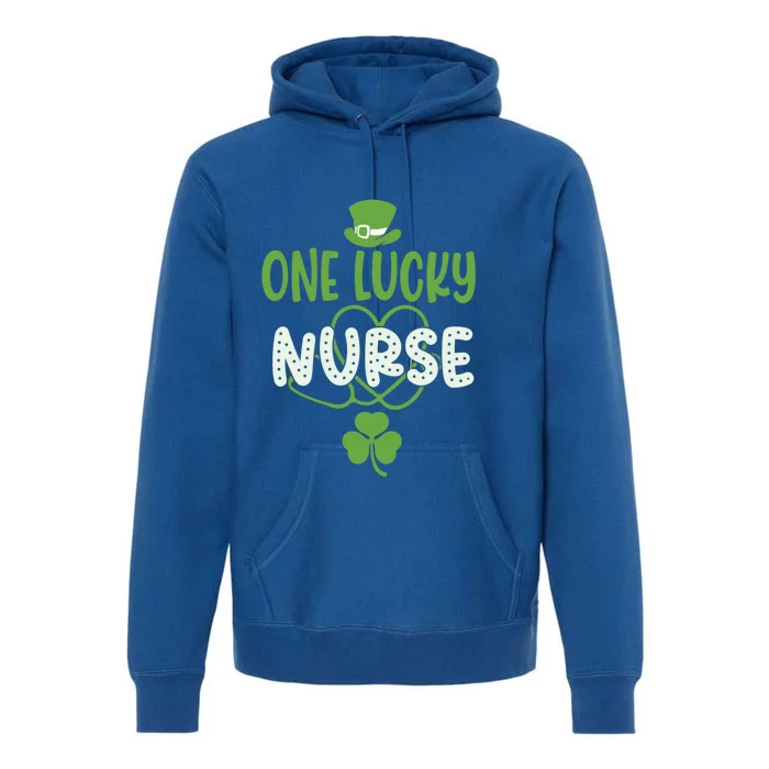 One Lucky Nurse Cute St Patrick’s Day Appreciation Nurses Gift Premium Hoodie