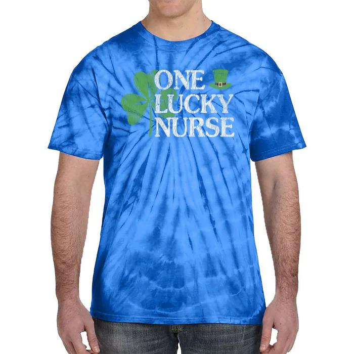 One Lucky Nurse St Patrick's Day Matching Students Nurses Gift Tie-Dye T-Shirt