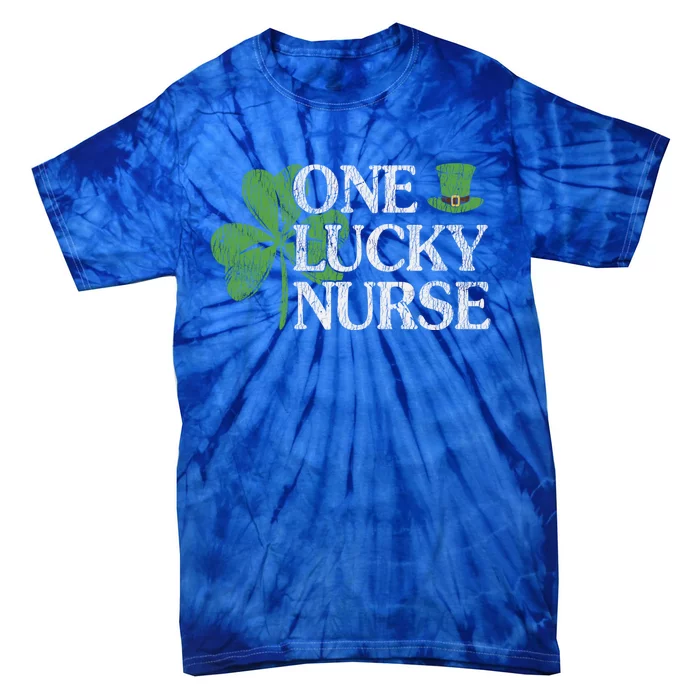 One Lucky Nurse St Patrick's Day Matching Students Nurses Gift Tie-Dye T-Shirt