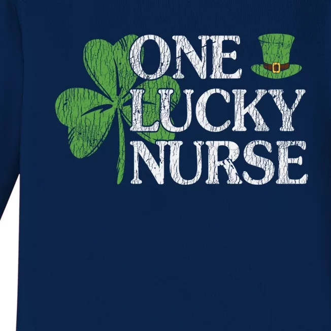 One Lucky Nurse St Patrick's Day Matching Students Nurses Gift Baby Long Sleeve Bodysuit