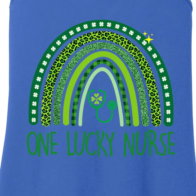 One Lucky Nurse Scrub Rn Icu Er St Patricks Day Nurses Gift Ladies Essential Tank