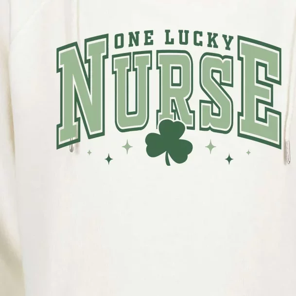 One Lucky Nurse St Patricks Day Womens Funnel Neck Pullover Hood