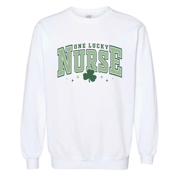 One Lucky Nurse St Patricks Day Garment-Dyed Sweatshirt