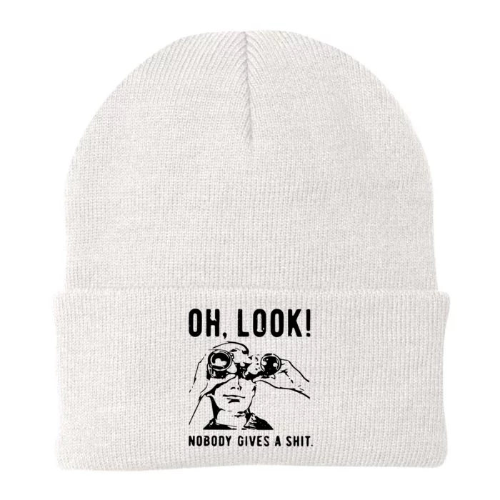 Oh Look Nobody Gives A Shit Offensive Men Nobody Cares Mocking Novelty Knit Cap Winter Beanie