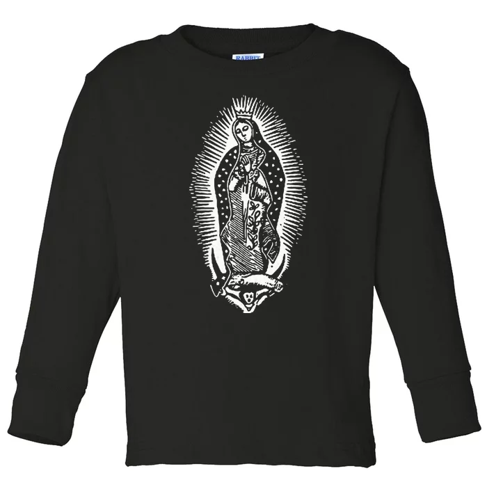 Our Lady Of Guadalupe Virgin Mary Mother Of Jesus Toddler Long Sleeve Shirt