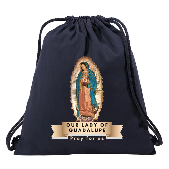 Our Lady Of Guadalupe Mary Catholic Religious Gift Drawstring Bag