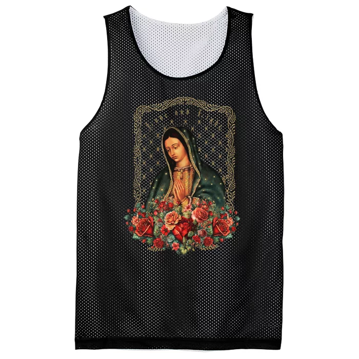 Our Lady Of Guadalupe Virgin Mary Catholic Saint Mesh Reversible Basketball Jersey Tank