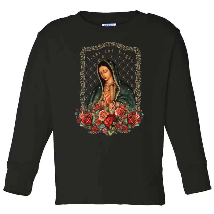 Our Lady Of Guadalupe Virgin Mary Catholic Saint Toddler Long Sleeve Shirt