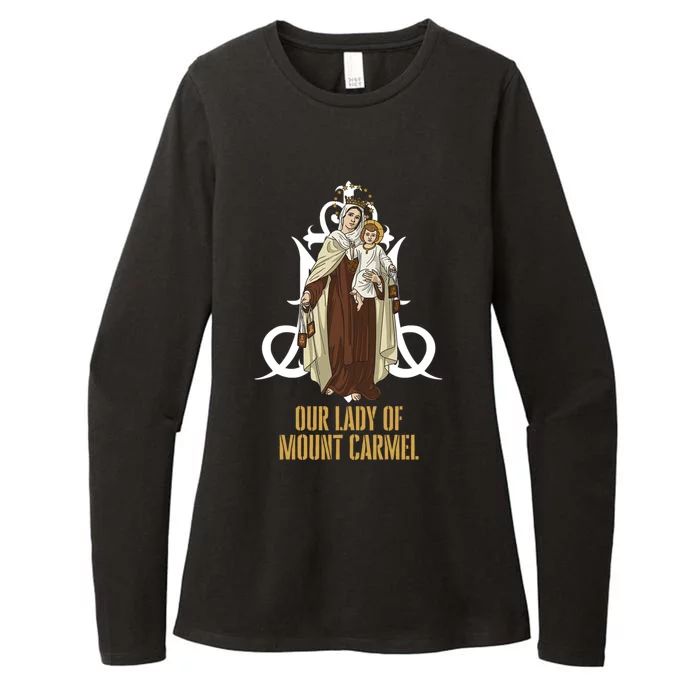 Our Lady Of Mount Carmel Marian Catholic Womens CVC Long Sleeve Shirt