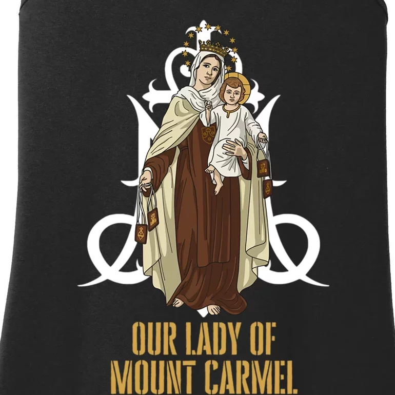 Our Lady Of Mount Carmel Marian Catholic Ladies Essential Tank