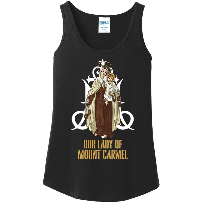 Our Lady Of Mount Carmel Marian Catholic Ladies Essential Tank