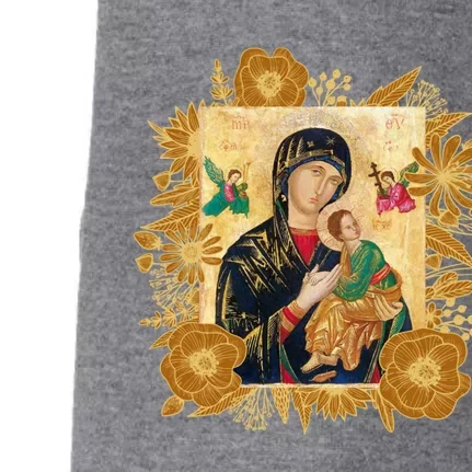 Our Lady Of Perpetual Help Blessed Mother Mary Catholic Icon Gift Doggie 3-End Fleece Hoodie