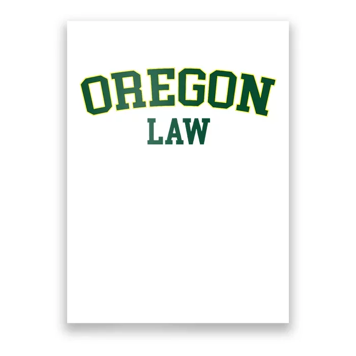 Oregon Law Oregon Bar Graduate Gift Lawyer College Poster