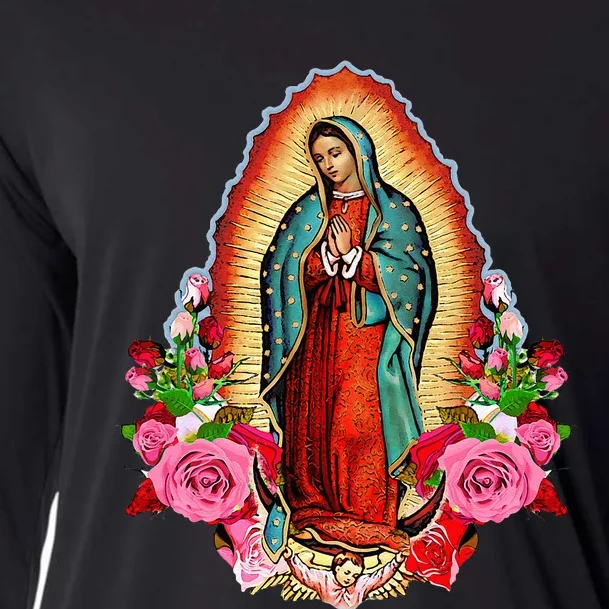 Our Lady Of Guadalupe Saint Virgin Mary Cooling Performance Long Sleeve Crew