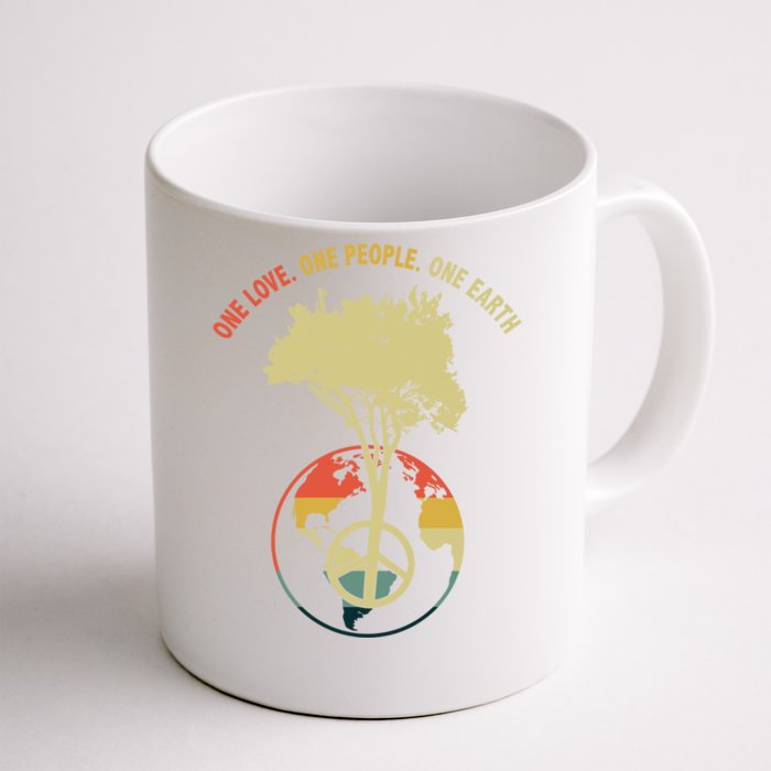 One Love One People One Earth Save Earth Happy Earth Day Gift Front & Back Coffee Mug