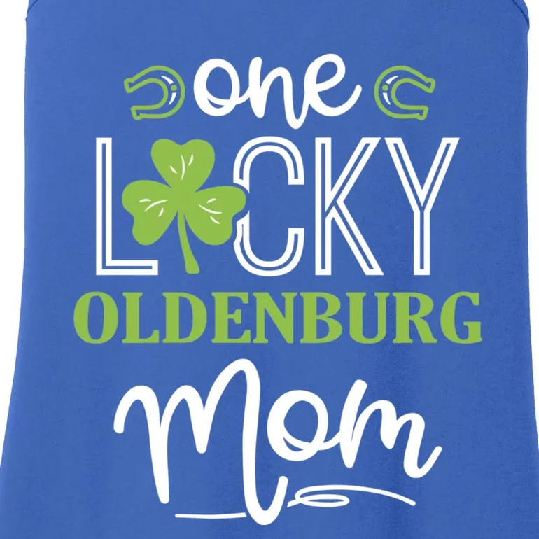 One Lucky Oldenburg Horse Mom Irish Horseback Riding Gift Ladies Essential Tank