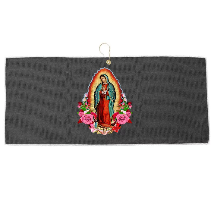 Our Lady Of Guadalupe Saint Virgin Mary Large Microfiber Waffle Golf Towel