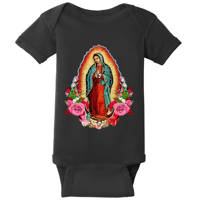 Our Lady Of Guadalupe Saint Virgin Mary Baby Bodysuit