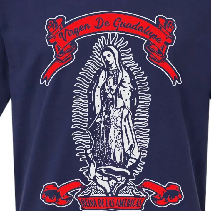 Our Lady of Guadalupe Catholic Virgin Mary Mexican Mom Sueded Cloud Jersey T-Shirt