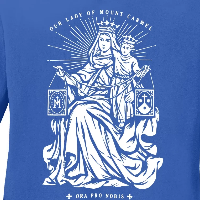 Our Lady Of Mount Carmel Ladies Long Sleeve Shirt