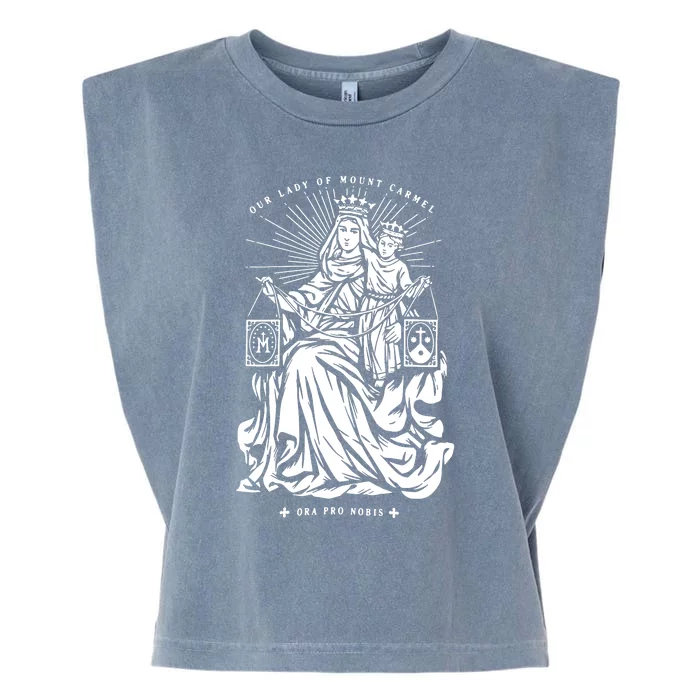 Our Lady Of Mount Carmel Garment-Dyed Women's Muscle Tee