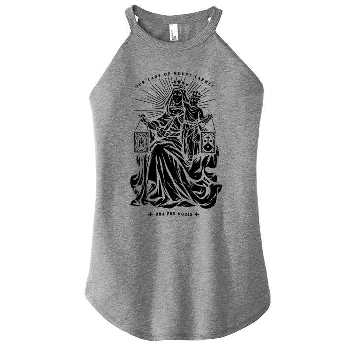 Our Lady Of Mount Carmel Women’s Perfect Tri Rocker Tank