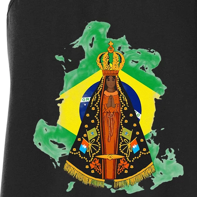 Our Lady of Aparecida Patron Saint of Brazil Women's Racerback Tank