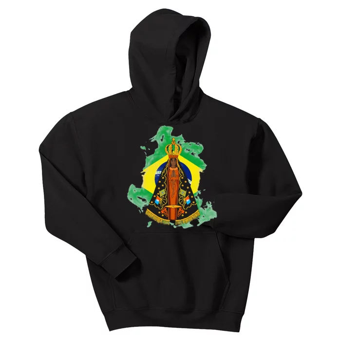 Our Lady of Aparecida Patron Saint of Brazil Kids Hoodie