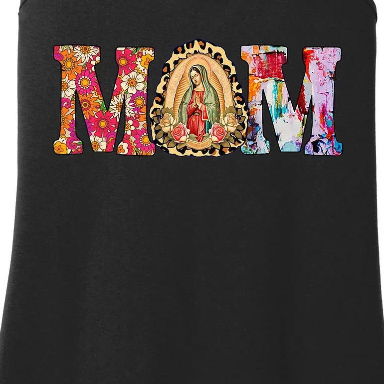 Our Lady of Guadalupe Saint Virgin Mary Mexican Mom Madre Ladies Essential Tank