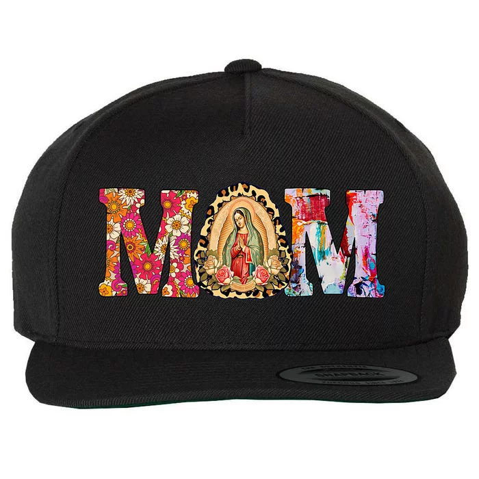 Our Lady of Guadalupe Saint Virgin Mary Mexican Mom Madre Wool Snapback Cap