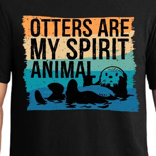 Otter Lover Otter Spirit Animal Funny Otter Otter Pajama Set