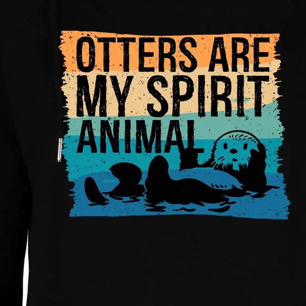 Otter Lover Otter Spirit Animal Funny Otter Otter Womens Funnel Neck Pullover Hood