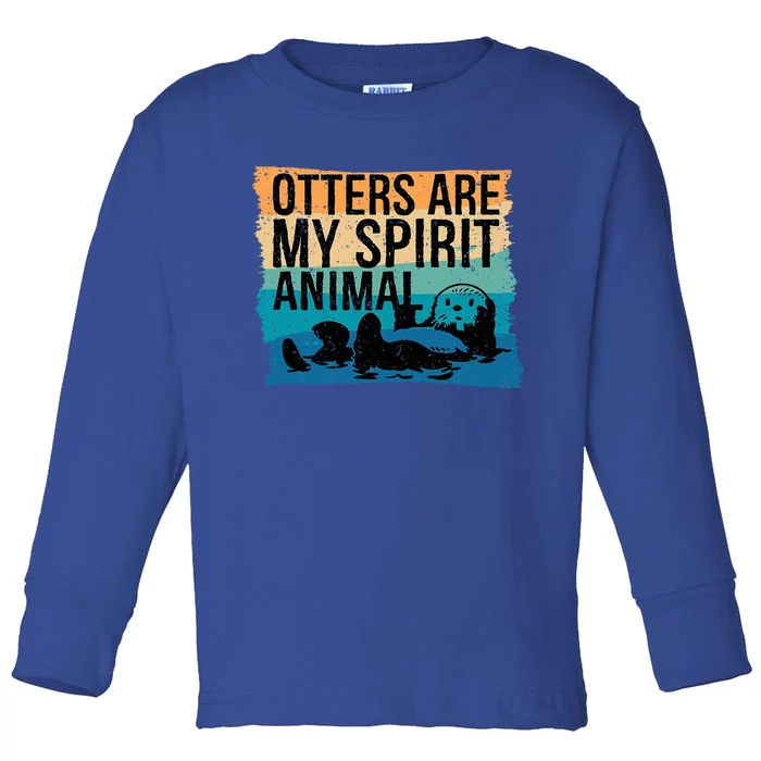 O.tter Lover O.tter Spirit Animal Funny Otter Otter Toddler Long Sleeve Shirt