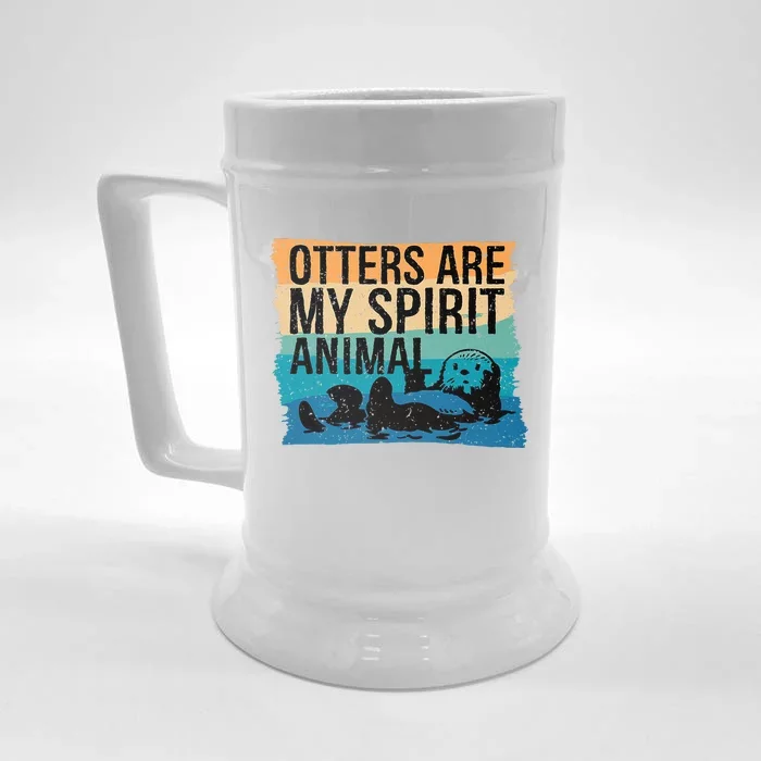 O.tter Lover O.tter Spirit Animal Funny Otter Otter Front & Back Beer Stein