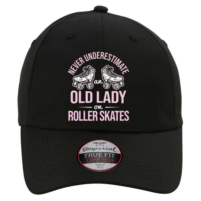 Old Lady On Roller Derby Roller Skating Roller Skate The Original Performance Cap