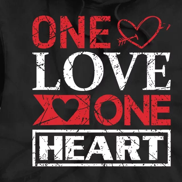 One Love One Heart Tie Dye Hoodie