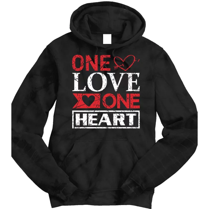 One Love One Heart Tie Dye Hoodie