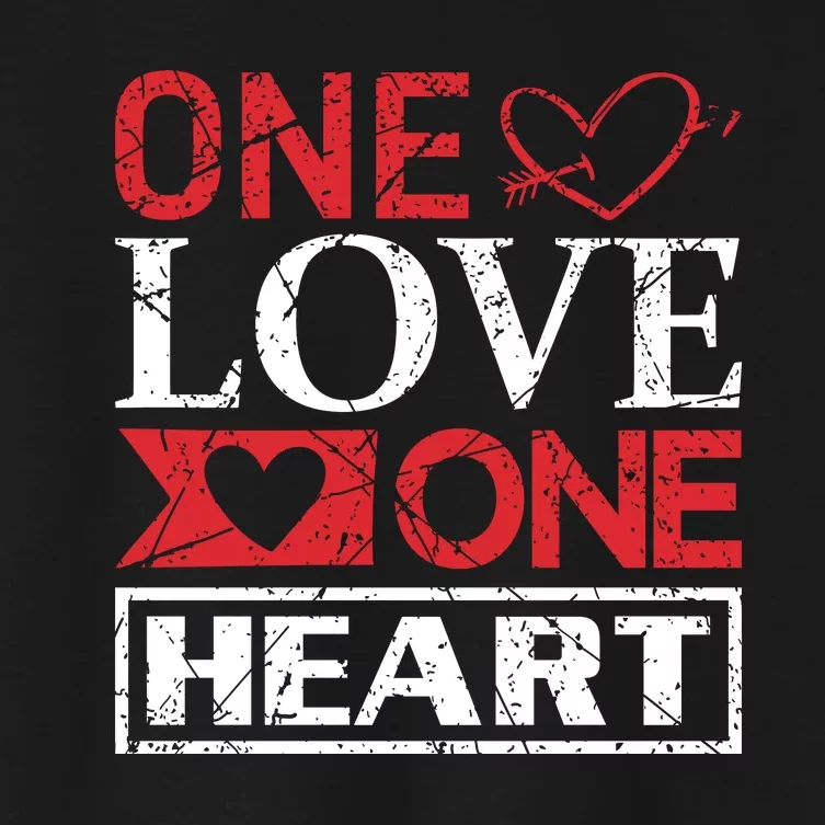 One Love One Heart Women's Crop Top Tee