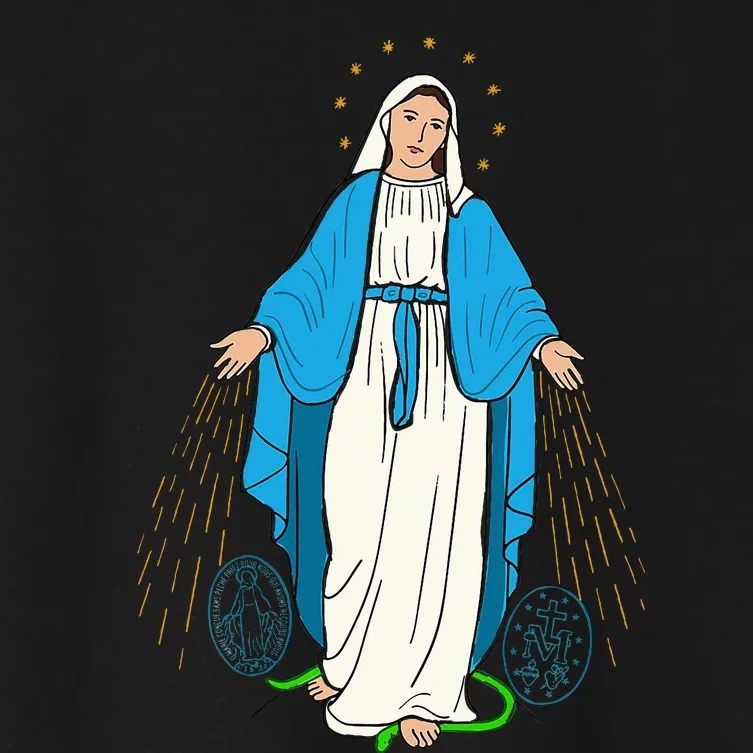 Our Lady Of Grace Virgen De La Medalla Milagrosa Women's Crop Top Tee