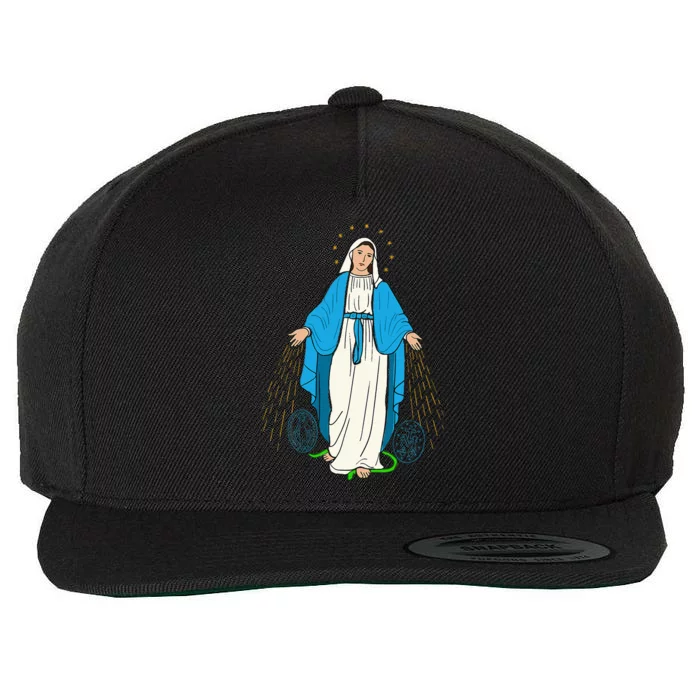 Our Lady Of Grace Virgen De La Medalla Milagrosa Wool Snapback Cap