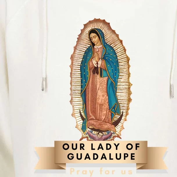 Our Lady Of Guadalupe Mary Catholic Religious Gift Womens Funnel Neck Pullover Hood