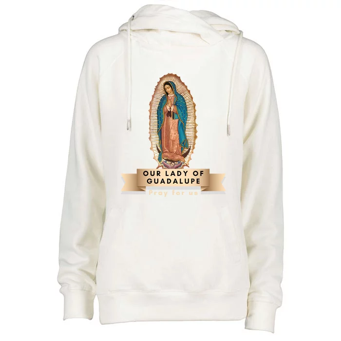 Our Lady Of Guadalupe Mary Catholic Religious Gift Womens Funnel Neck Pullover Hood