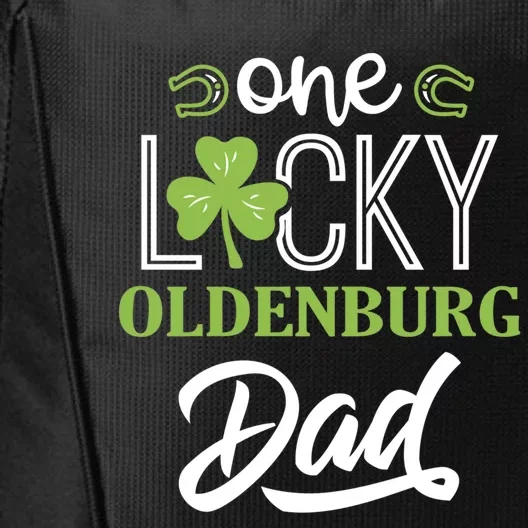 One Lucky Oldenburg Horse Dad Irish Horseback Riding Gift City Backpack