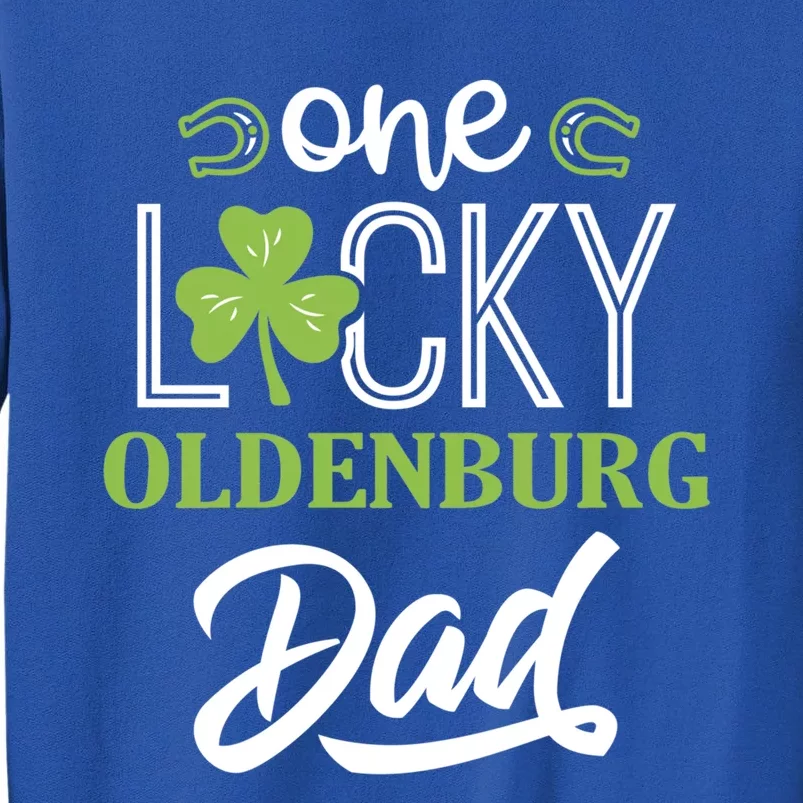 One Lucky Oldenburg Horse Dad Irish Horseback Riding Gift Sweatshirt